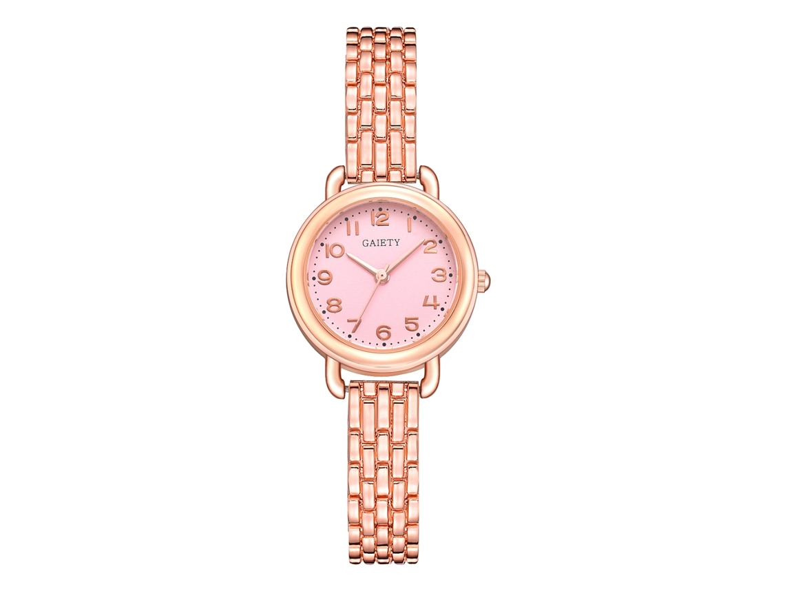 Reloj De Cuarzo De Moda Para Mujer Con Correa De Aleación, Remaches De Diamantes De Imitación, Diseño Multicapa Y Gamuza Negra.