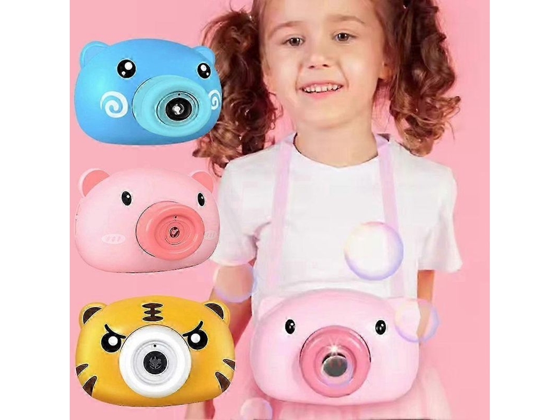 Máquina Automática De Burbujas Para Niños Con Luz Y Música, Cámara De Juguete Con Forma De Cerdito Azul, Regalo 2025