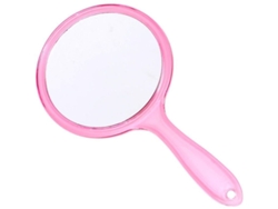2026-espejo De Bolsillo De Viaje De Acrílico Con Acabado Transparente Redondo 1x Y 3x Magnificación Color Rosa