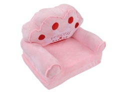 Sofá Infantil Plegable 2 En 1 Rosa Con Patrón De Corona