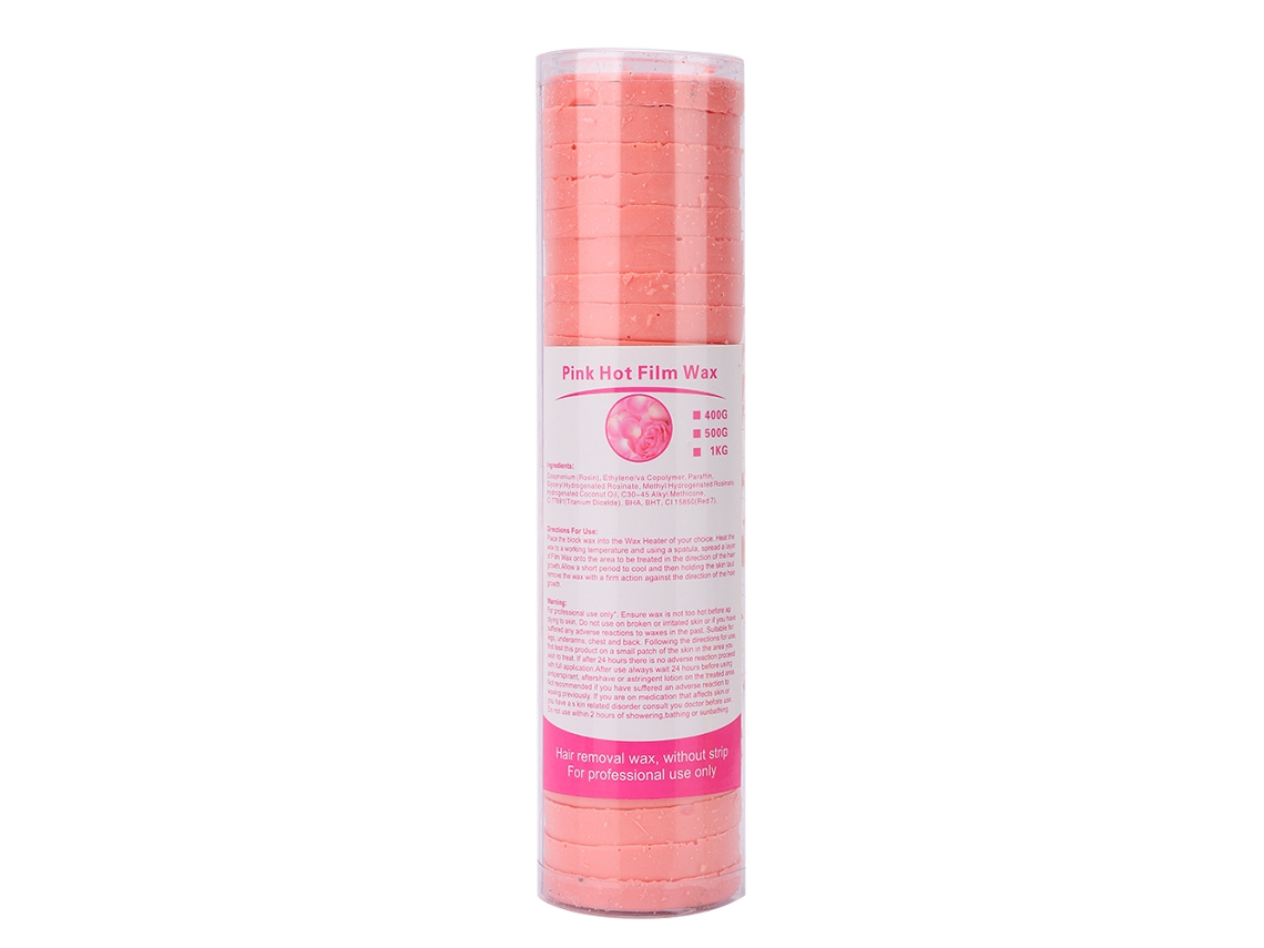 Cera Depilatoria Sólida Sin Papel 500g Tarta Para Eliminar Pelo Corporal Y De Brazos Painless Rosa