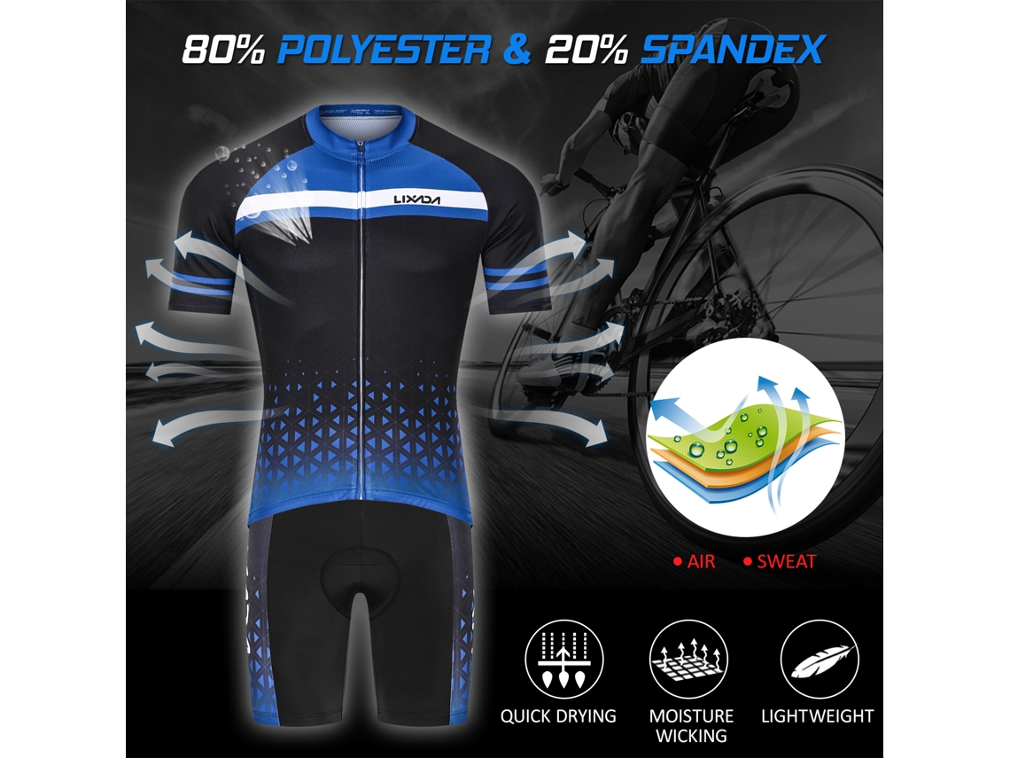 Conjunto De Maillot De Ciclismo Para Hombre Con Pantalón Corto De Manga Corta Y Pantalón Corto Acolchado De Espuma Transpirable De Secado Rápido.