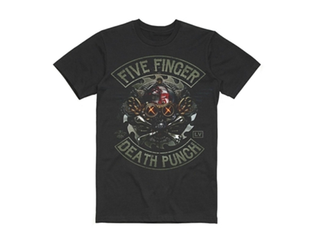 Camiseta ROCKINSTONE de Five Finger Death Punch Fury Road 2020 World Tour (Algodón - XL)