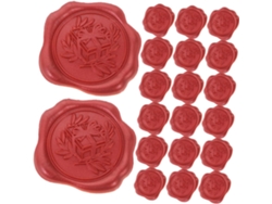 100 Pegatinas Adhesivas De Cera Para Sellar Cajas, Diseño De Caja, Color Rojo Oscuro.