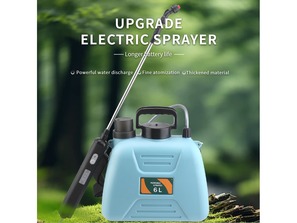 Regadera Eléctrica Recargable De Hombro De 6 Litros, Pulverizador De Mano Con Batería De 2000 Mah, Herramienta Para Jardinería Y Agricultura.