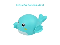 Lindo juguete de baño de ballena con mecanismo de cuerda (azul)