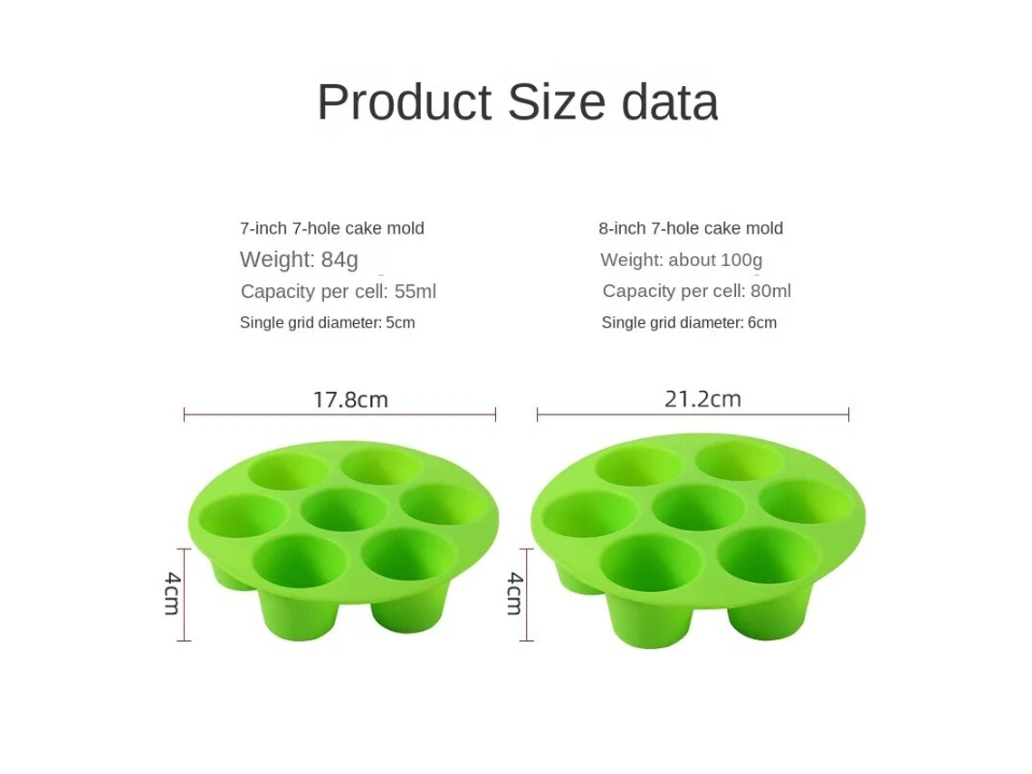 Molde para Bolo de Silicone para Fritadeira 2 Pcs 
