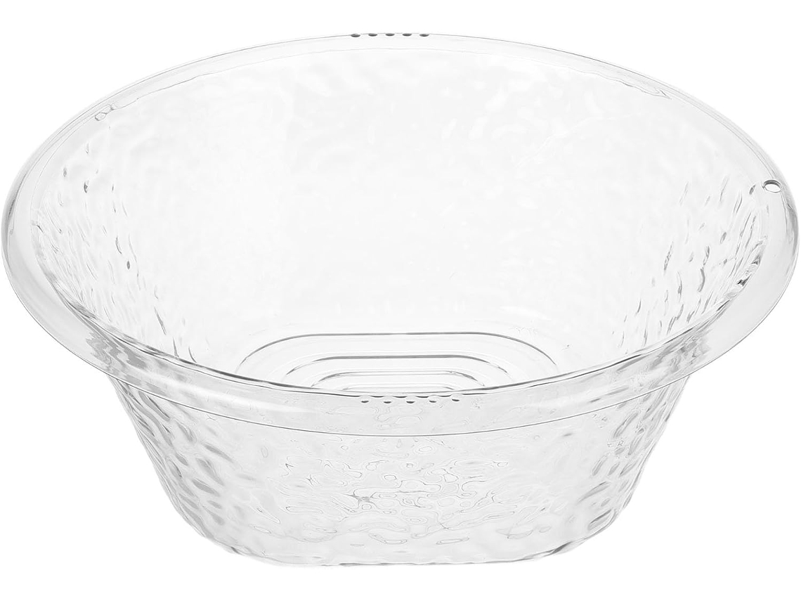 Lavabo De Plástico Transparente Con Diseño Ondulado - Tazón Multifuncional Grande Y Portátil 7