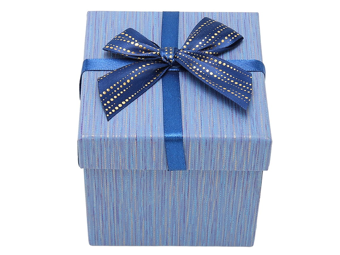 4 cajas de regalo con tapa de 3,9 x 3,7 x 3,9 pulgadas, color azul, Hm2330409