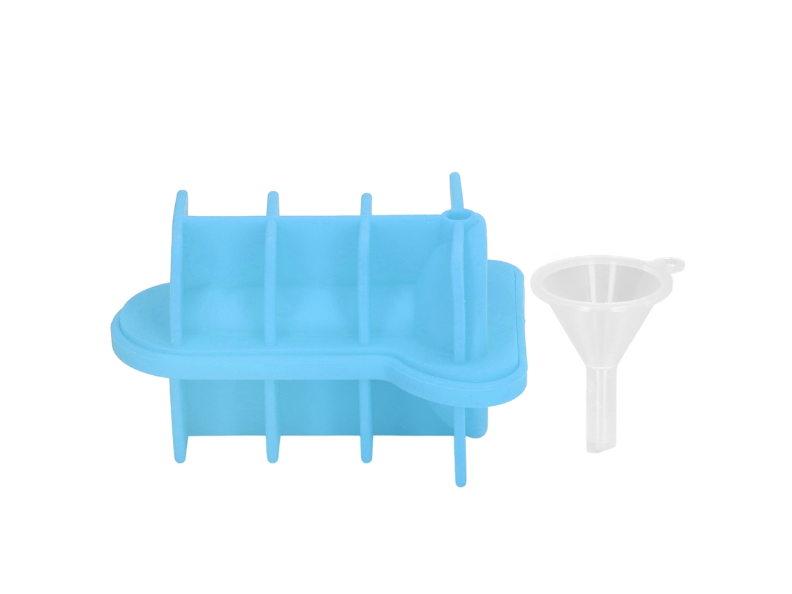 Molde De Silicona 3d Para Cubitos De Hielo Para Adultos - Diseño Divertido Con Tapa - Forma Azul Ideal Para Fiestas.