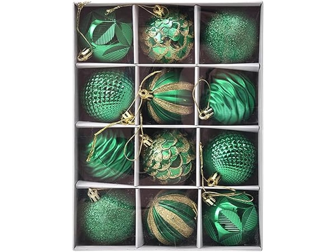 Es Un Juego De 12 Elegantes Bolas Decorativas Navideñas. Cada Bola Tiene Un Diámetro De 6 Cm. Gracias A Su Diseño Ergonómico, Son Ideales No
