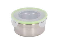 Recipiente Redondo Hermético De Acero Inoxidable 304 Con Tapa Para Alimentos, Ideal Para Acampar, Picnics Y Viajes, 900 Ml.