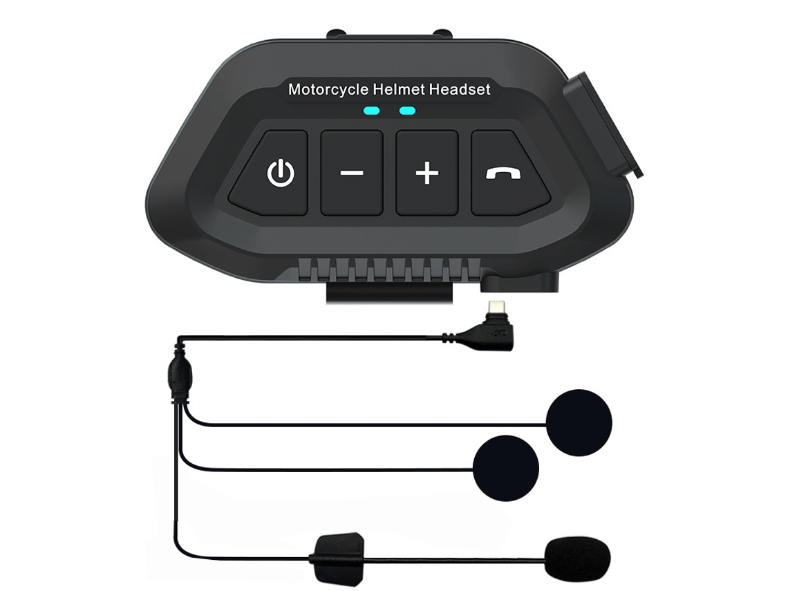 Intercomunicador para casco de motocicleta Siurn Lx2 (negro)