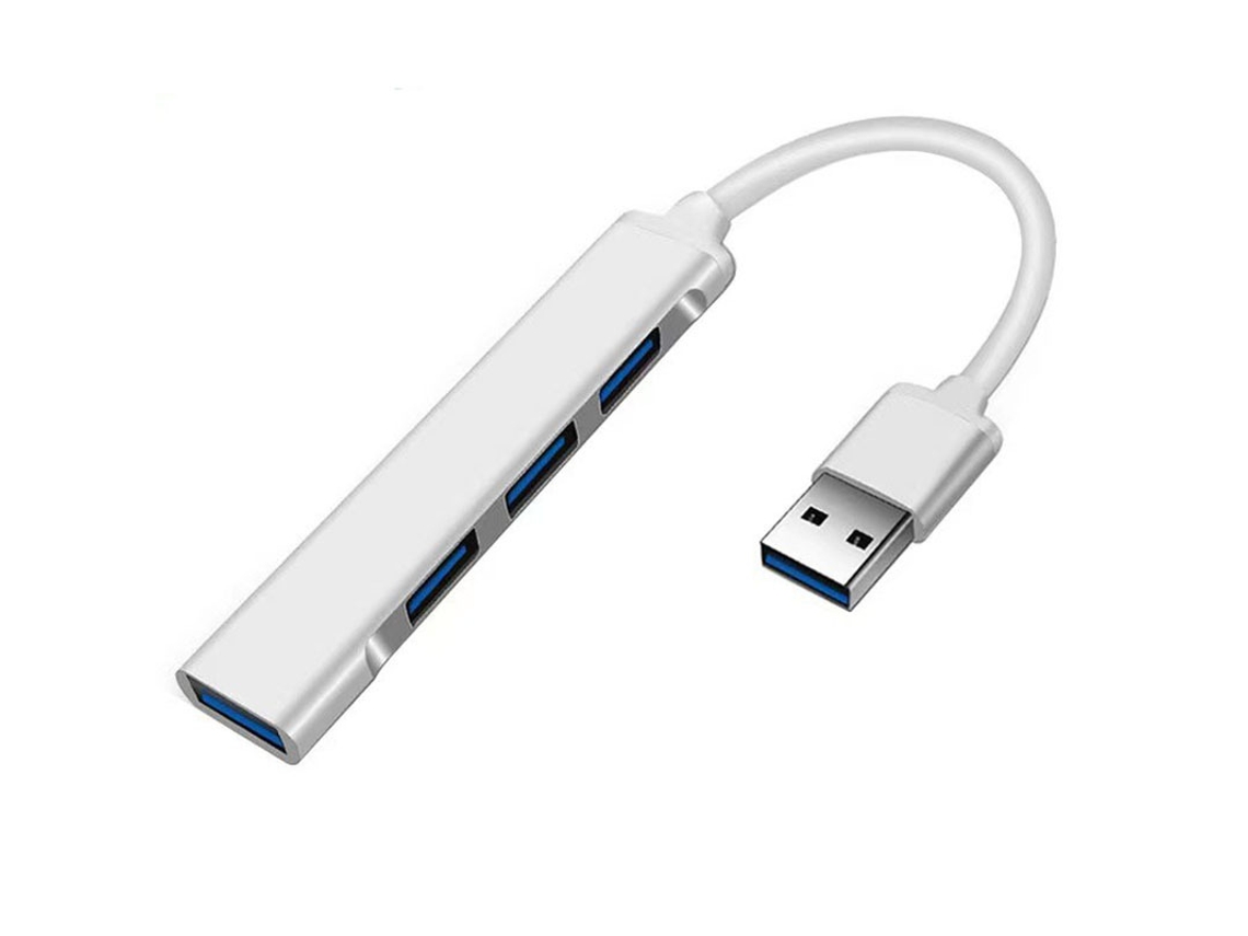 Convertidor Hub Con 1 Puerto Usb 3.0 Y 3 Puertos Usb 2.0 Para Windows Y Linux (sliver Usb)