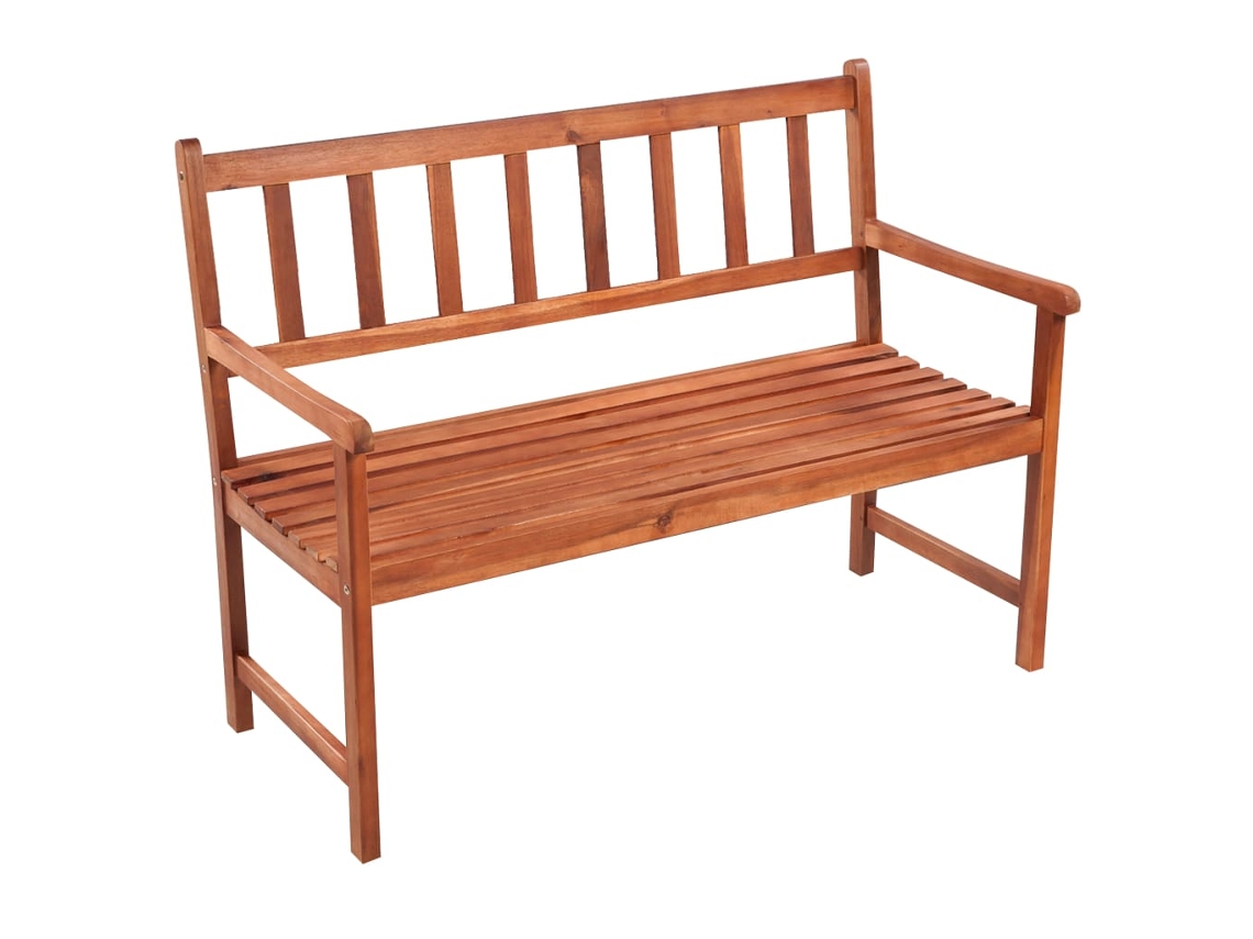 Maison Exclusive - Banco De Jardín Con Cojín Madera Maciza De Acacia 120 Cm