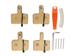 2026-4 Pares De Pastillas De Freno Para Bicicleta Con Herramientas De Instalación Metal Para Shimano Mt200 M355 M446 M315 M365 Mt400 Mt500 Patinete
