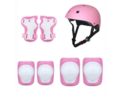 Bicicleta de equilibrio para niños Scooter Equipo de protección para montar Casco Juego de protección de 7 piezas YUYSAN Rosa (S 12-30 kg)