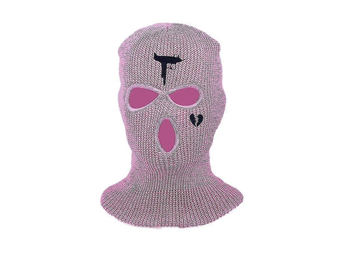 Pasamontañas Unisex Acolchado De Invierno Con 3 Agujeros, Negro, Tejida, Gorro Para Esquí/snowboard