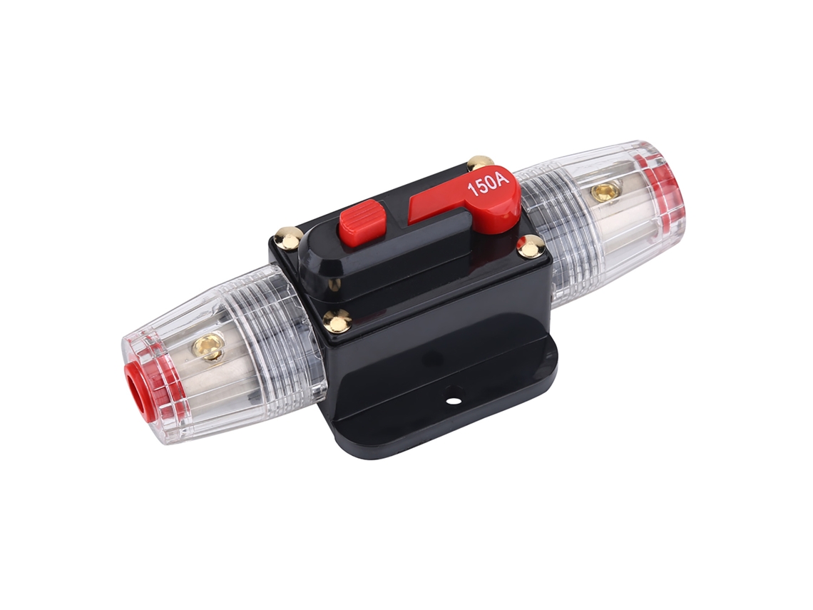 Portafusibles Para Audio De Automóvil De 150 A Con Interruptor De Reinicio Manual Y Disyuntor Para Sistemas De Audio De Automóvil Modificados De 12 V A 24 V Cc.