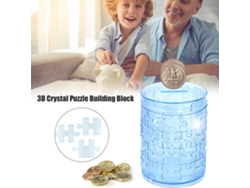 Quebra-cabeça De Cristal 3d Porquinho De Porcelana Diy Bloco De Construção Transparente