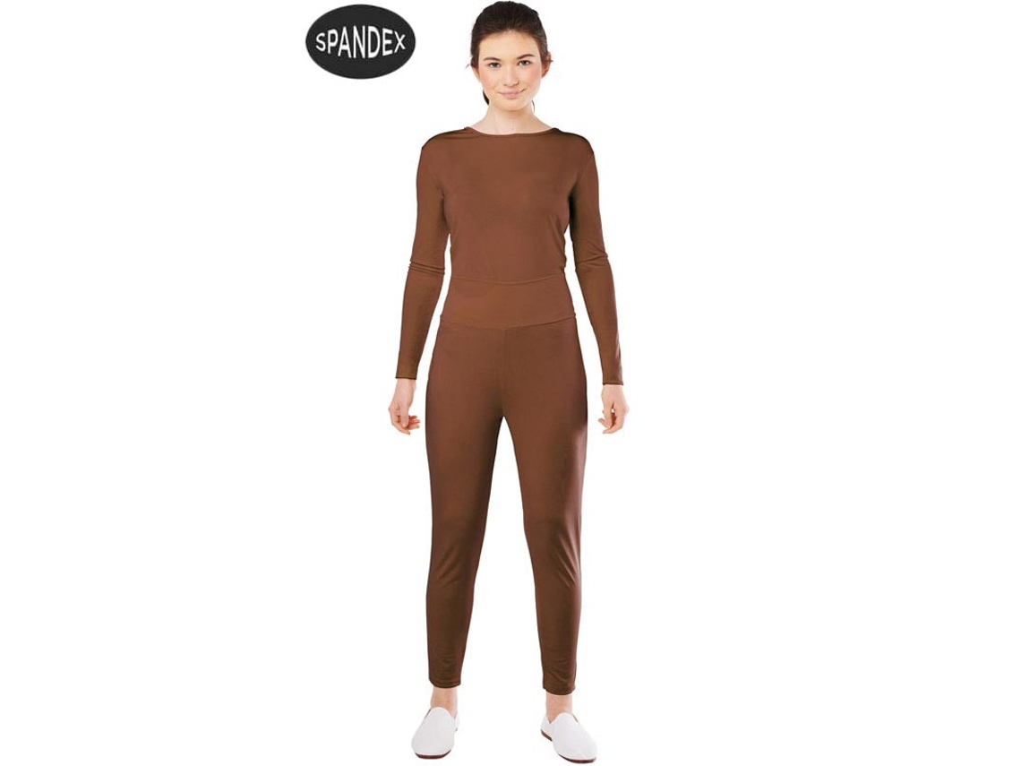 Disfraz de Mujer CAR&GUS Conjunto de 2 medias de elastano marrón (Tam.: S)