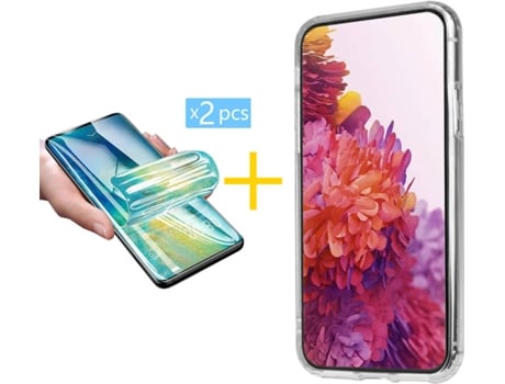 Carcasa + 2 Protectores de Pantalla para Huawei P40 Lite SKYHE Transparente Claro