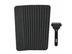 Cinta Antideslizante Polski Peva Negra 10 X 61 Cm 15 Piezas Autoadhesiva Para Escaleras Y Baño