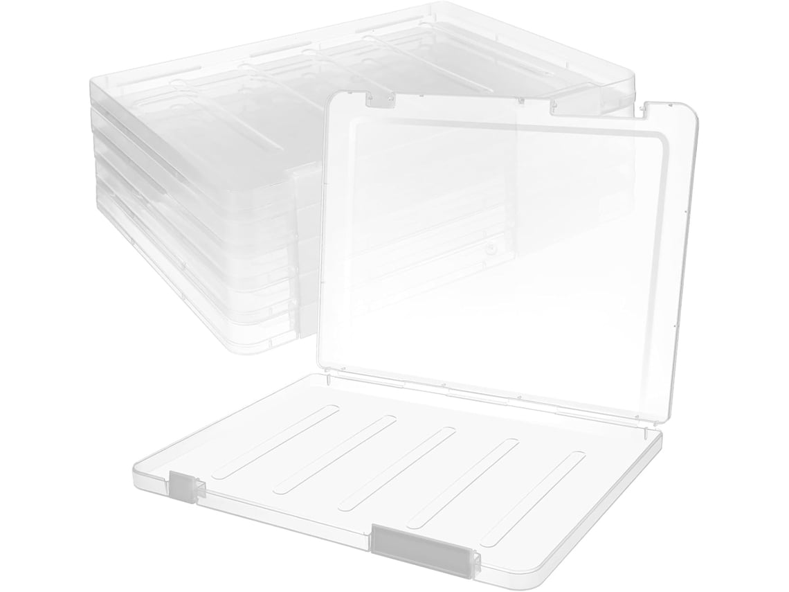 Caja Organizadora De Almacenamiento De Documentos De Plástico Transparente De 6 Piezas