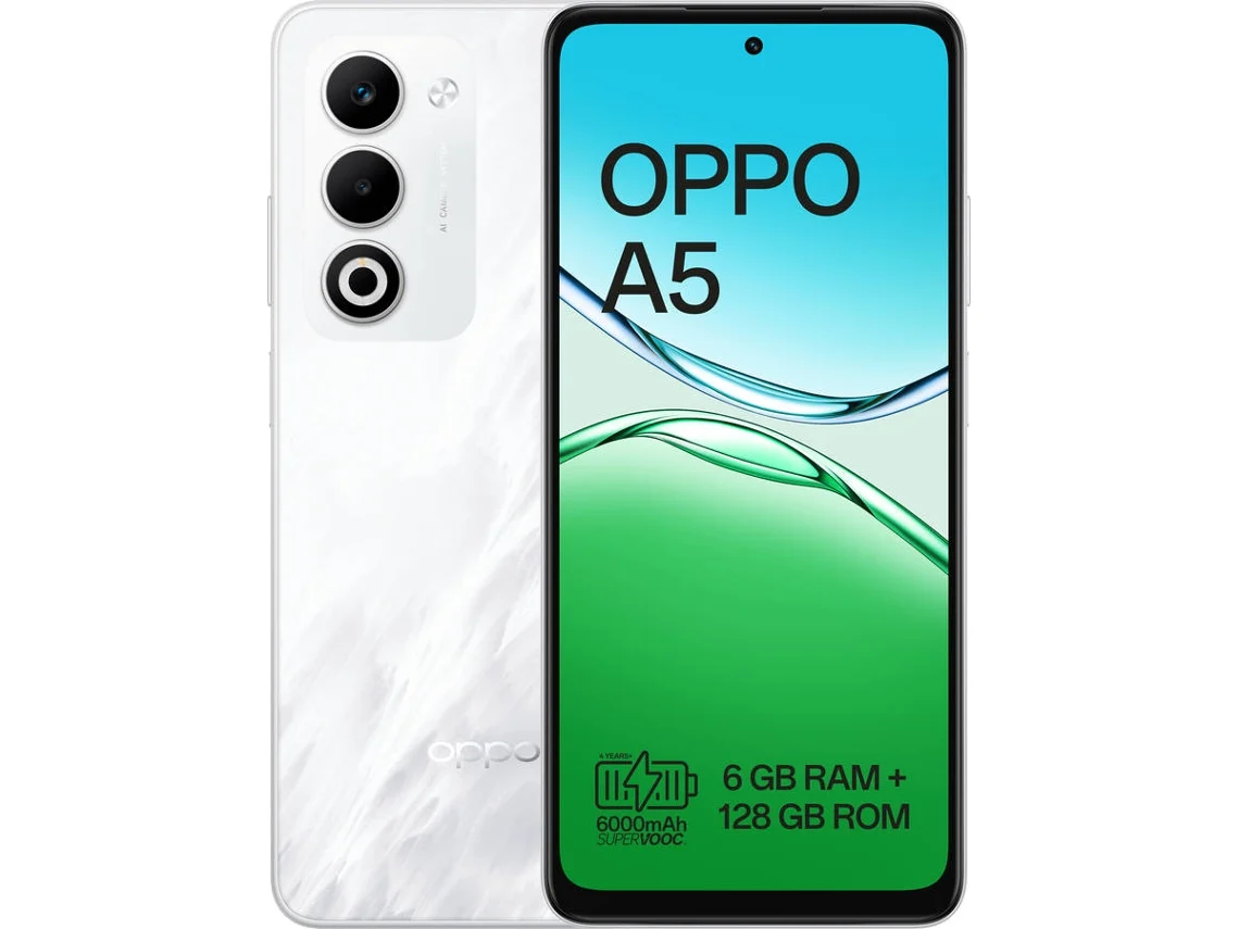 Smartphone OPPO A5 (6.67'' - 6 GB - 128 GB - Blanco)