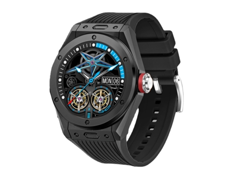 Smartwatch CHRONUS Rastreador de frecuencia cardíaca y Sueño Impermeable IP68 para iPhone y Android Negro