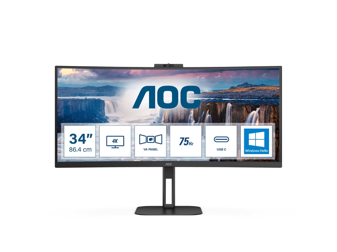 Monitor AOC Cu34v5cw/bk (34'' - 1 ms - Wide Quad HD)