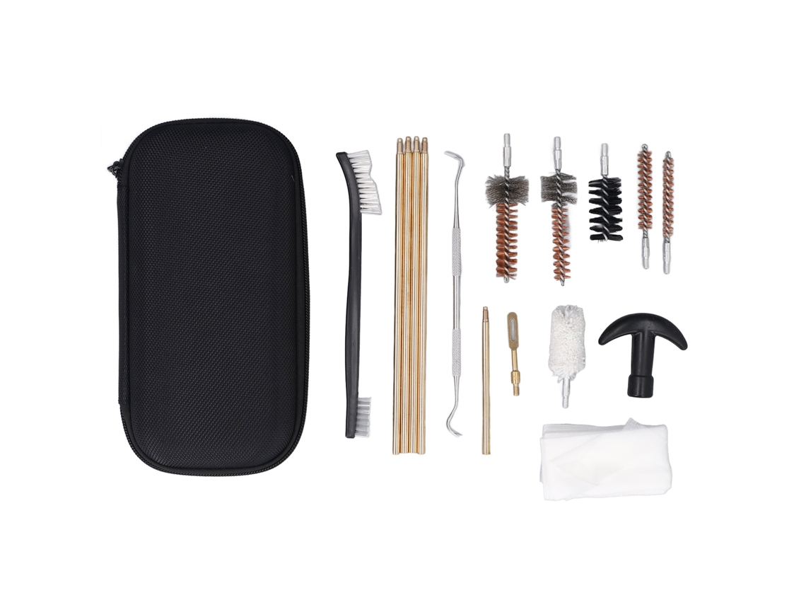 2026-kit De Limpieza De Cañón 15pcs Para Caza Y Tiro Con Bolsa, Cepillo Y Varilla De Limpieza