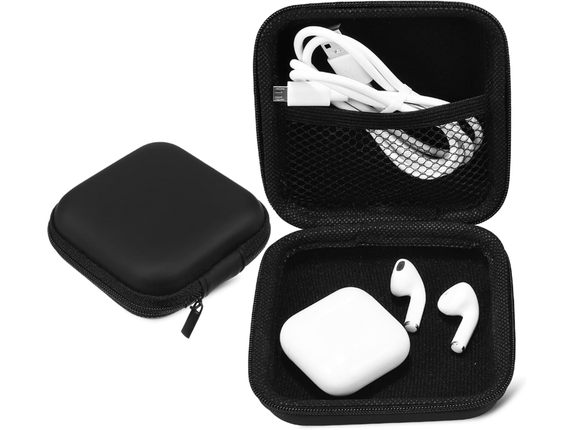 Juego de 2 fundas rígidas para auriculares, organizador de dispositivos electrónicos y bolsa pequeña para guardar cables de Gokoco