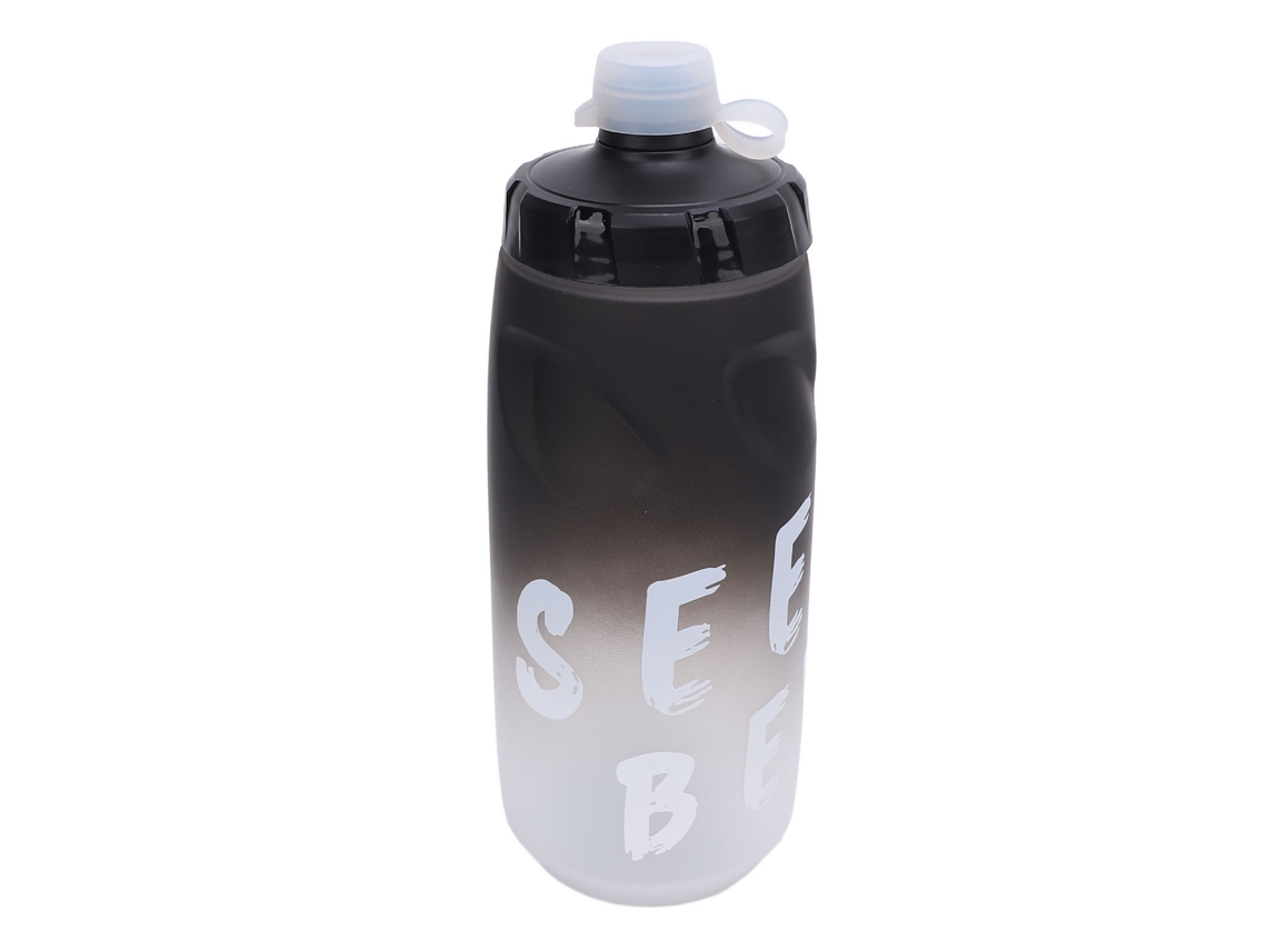 2026-botella De Agua Para Ciclismo 650ml Pp5 Tpe Anti-fugas Con Tapa De Silicona Para Deportes Al Aire Libre Fitness Running Negro Blanco Gradiente