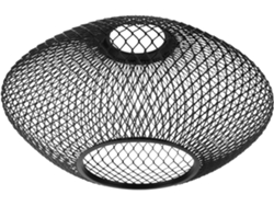 Bombilla Vintage De Metal Negro De 20x11 Cm.