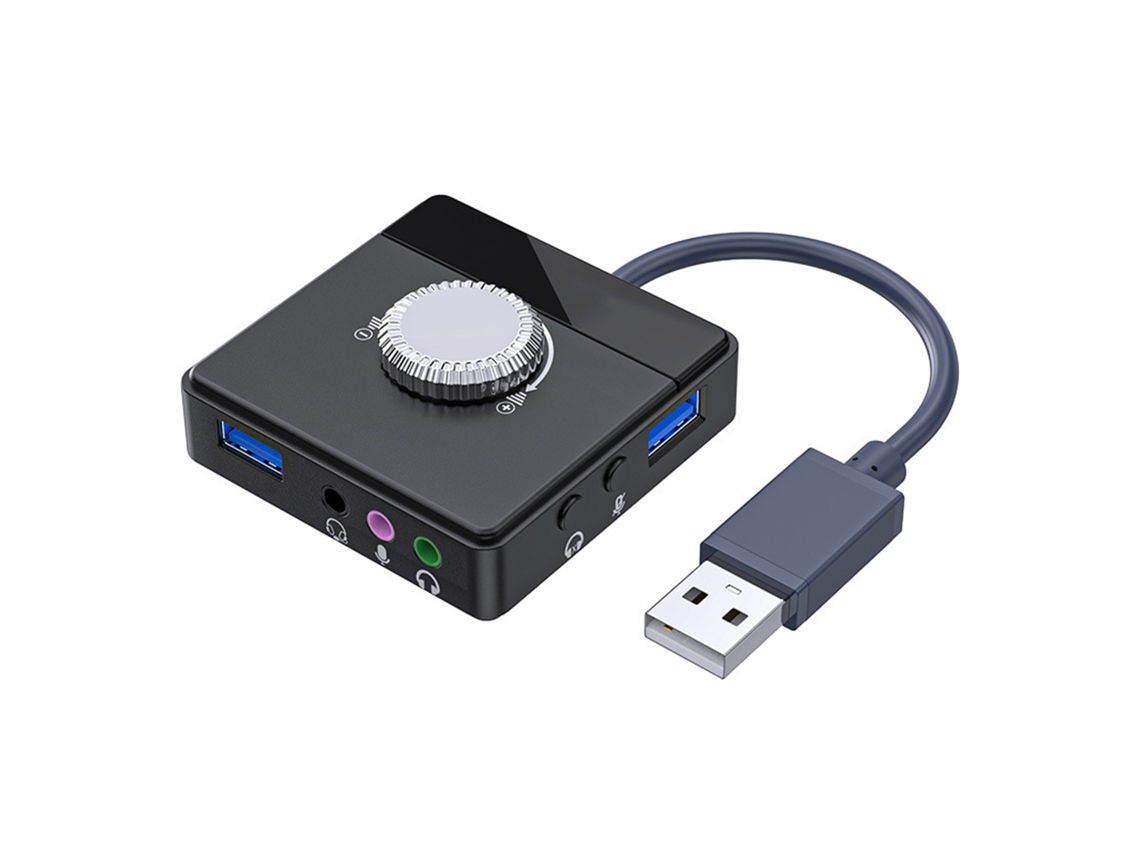 Yncm-adaptador De Placa De Sonido Usb Para Pc Y Laptop