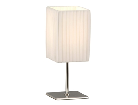 GLOBO Lámpara de mesa BAILEY cromada blanca 10x10x26 cm 24660