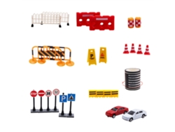 Kit De Herramientas De Construcción En Miniatura De 27 Piezas: Señalización Vial, Juguete De Regalo Para Casas De Muñecas.
