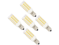 Bombilla Led Tipo Maíz E12 5w 3000k Blanco Cálido 500lm Equivalente A 50w No Regulable Ac220-240v Clase Energética A++ (5 Unidades)