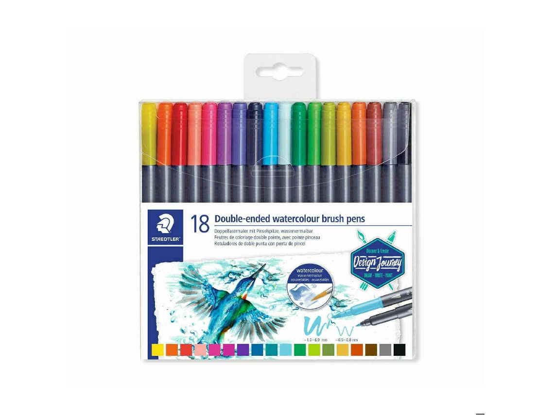 Lápiz de Color STAEDTLER Doble Punta (Conjunto 18 Unidades)