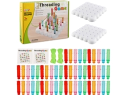 Juego De Enhebrar Para Ni Os Peque Bloques Apilables Apilar Y 2 Jugadores Desarrollar La L Gica Actividades Divertidas