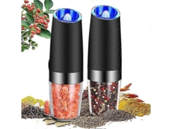 Molinillo eléctrico de sal y pimienta, molinillo de sal, molinillo de especias, Rosewell LED
