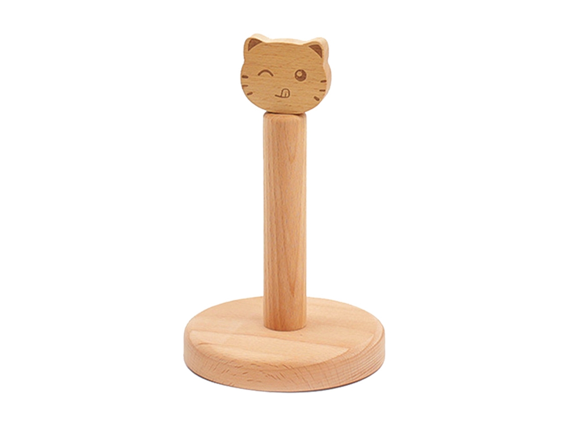 Soporte De Madera Para Papel Higiénico Con Bonitas Formas De Animales Para La Cocina Y El Baño.