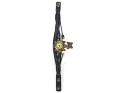 Reloj De Pulsera Analógico De Cuarzo Para Mujer Con Correa De Pu Trenzada Y Colgante De Mariposa.