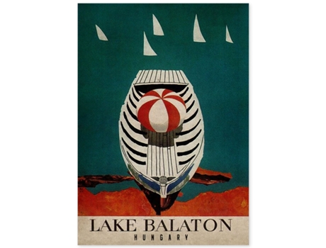 Poster NACNIC Vintage de Lago Balaton