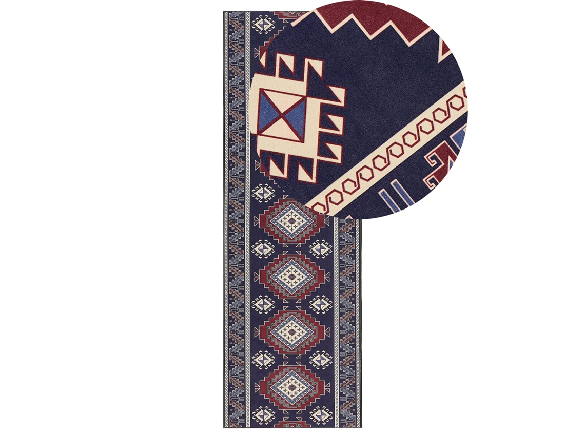 Alfombra de pelo corto BELIANI Kangal de Poliéster Azul 80x240