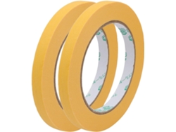2 rollos de cinta adhesiva amarilla universal, 10 mm de ancho, 50 metros CHABERLU