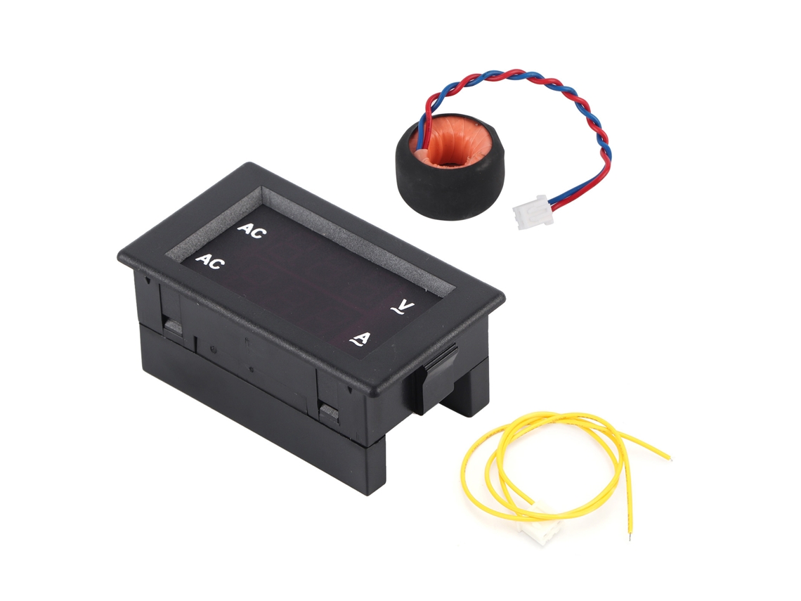 Voltímetro Digital Led De Ca De 100-300 V Y Amperímetro De 0-100 A, Color Rojo.