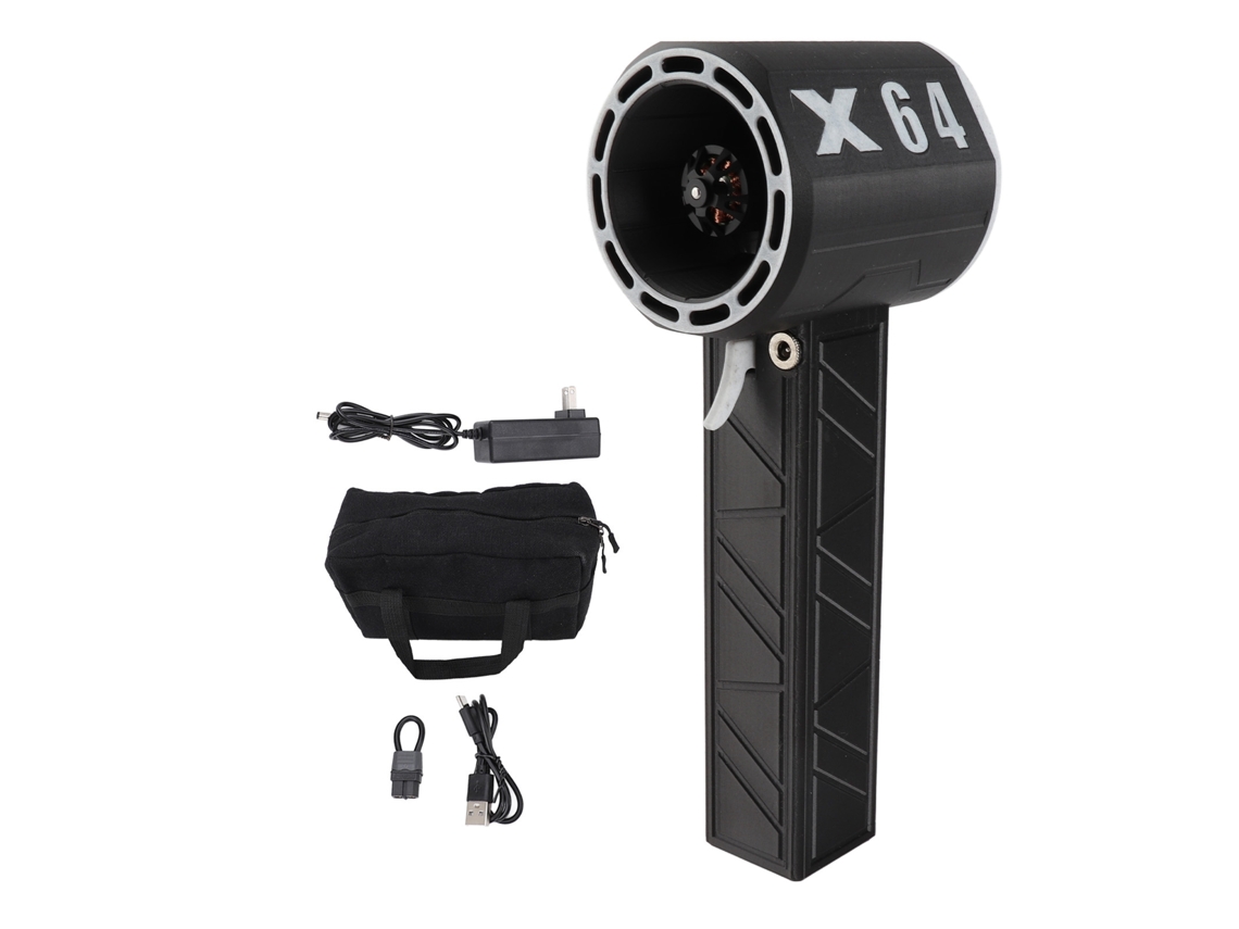 Potente ventilador turbo Super Jet de 64 mm y 8000 mAh con conducto