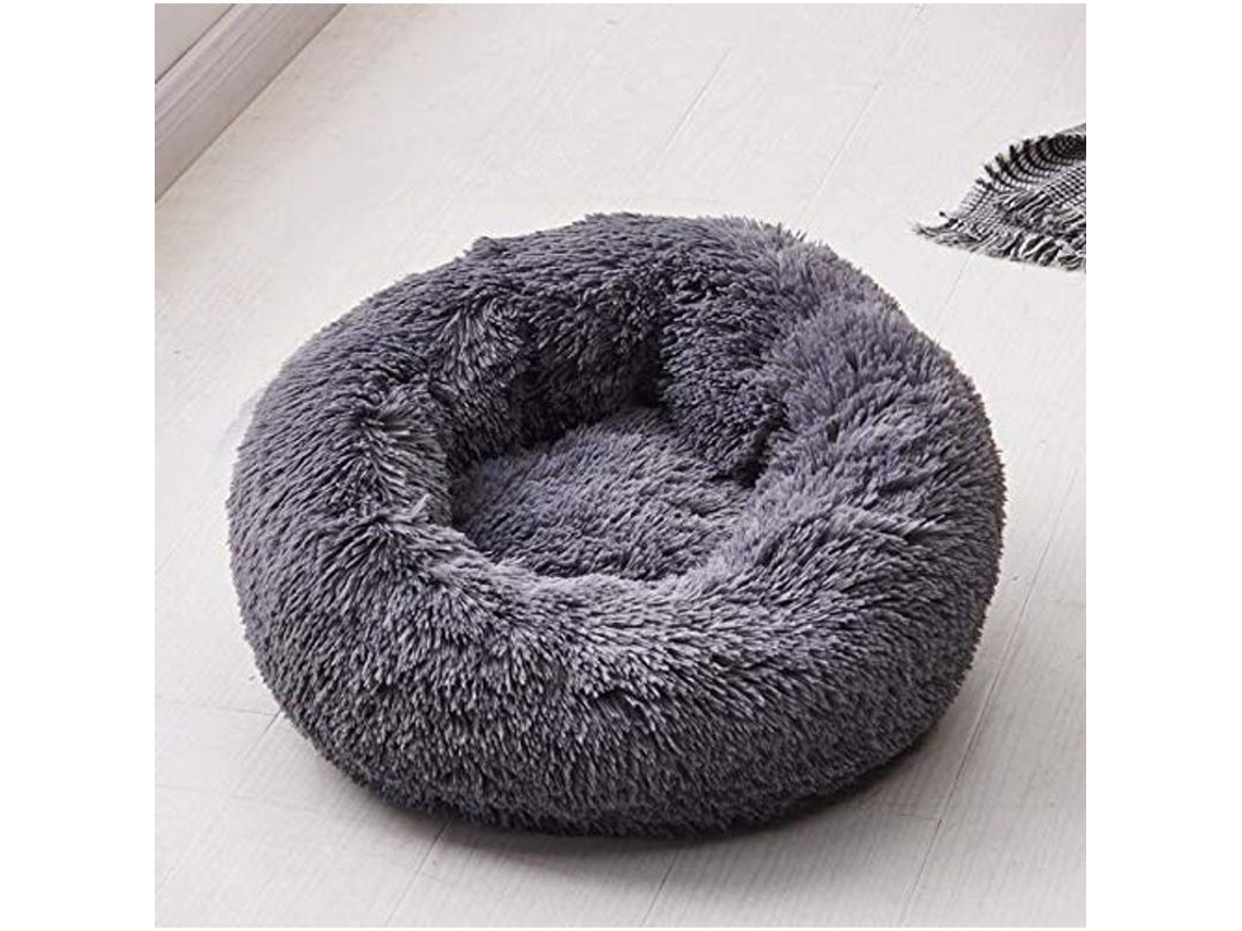 2026-cesta Redonda Para Perro Gato, Almohada Plush Colchón Grueso Cama De Mascota Invierno (xs/40cm, Gris Oscuro)